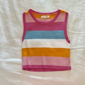 PacSun multicolored cropped tank top. Size S.